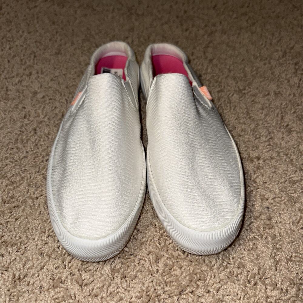 Keds Women’s White Canvas Slip On Mule Sneakers Backless Shoes Size 8